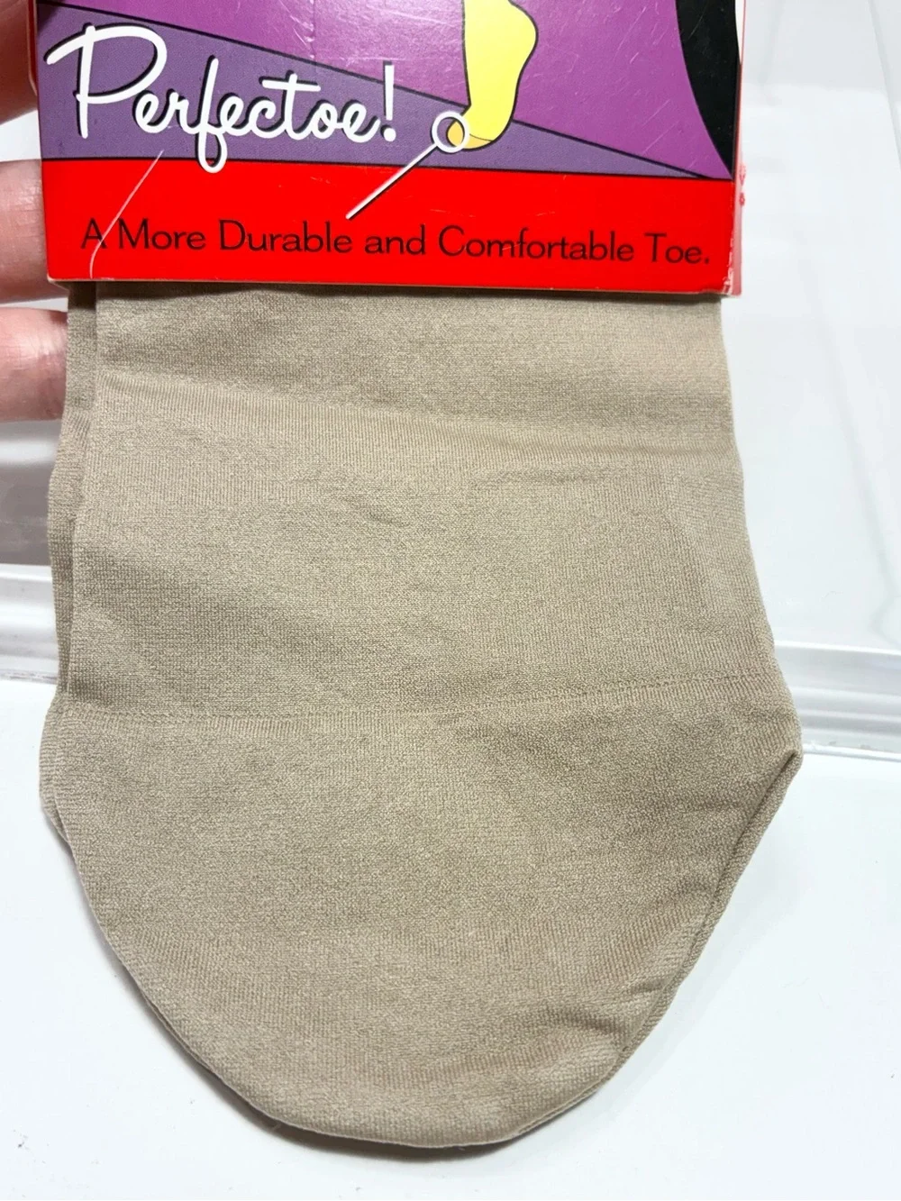 Y2K VTG NOS Spanx Perfectoe Knee High Socks USA MADE Chino One Size